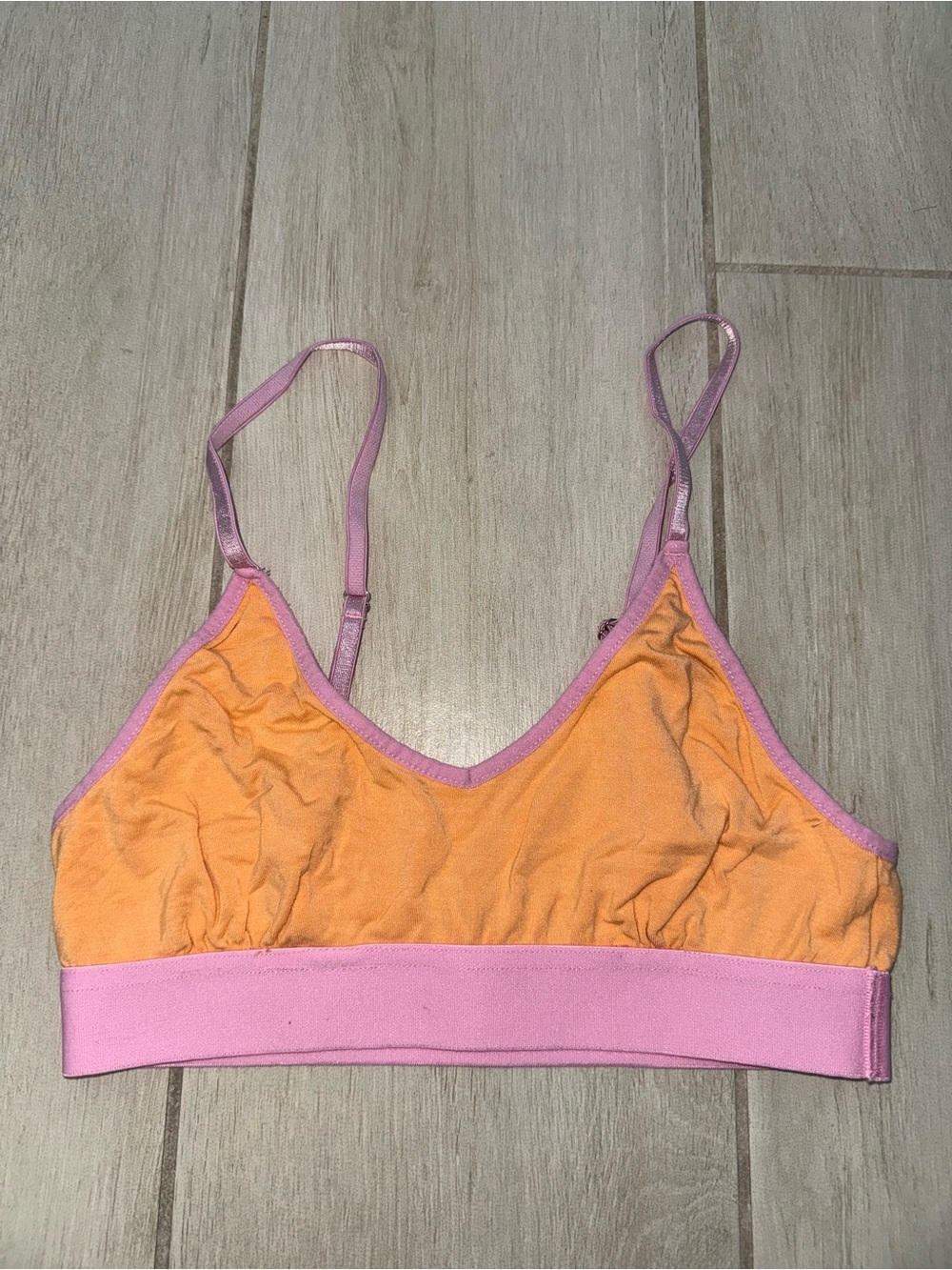 Women's Soft Stretch sports bra - Orange & Pink